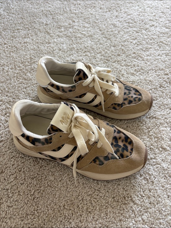 Steve Madden Shoes - Steve Madden Leopard Print Suede Lace-Up Sneakers in Beige and White